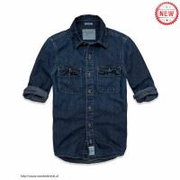 heren abercrombie fitch washed lang overhemd denim koningsblauw Moose Novel dvise612